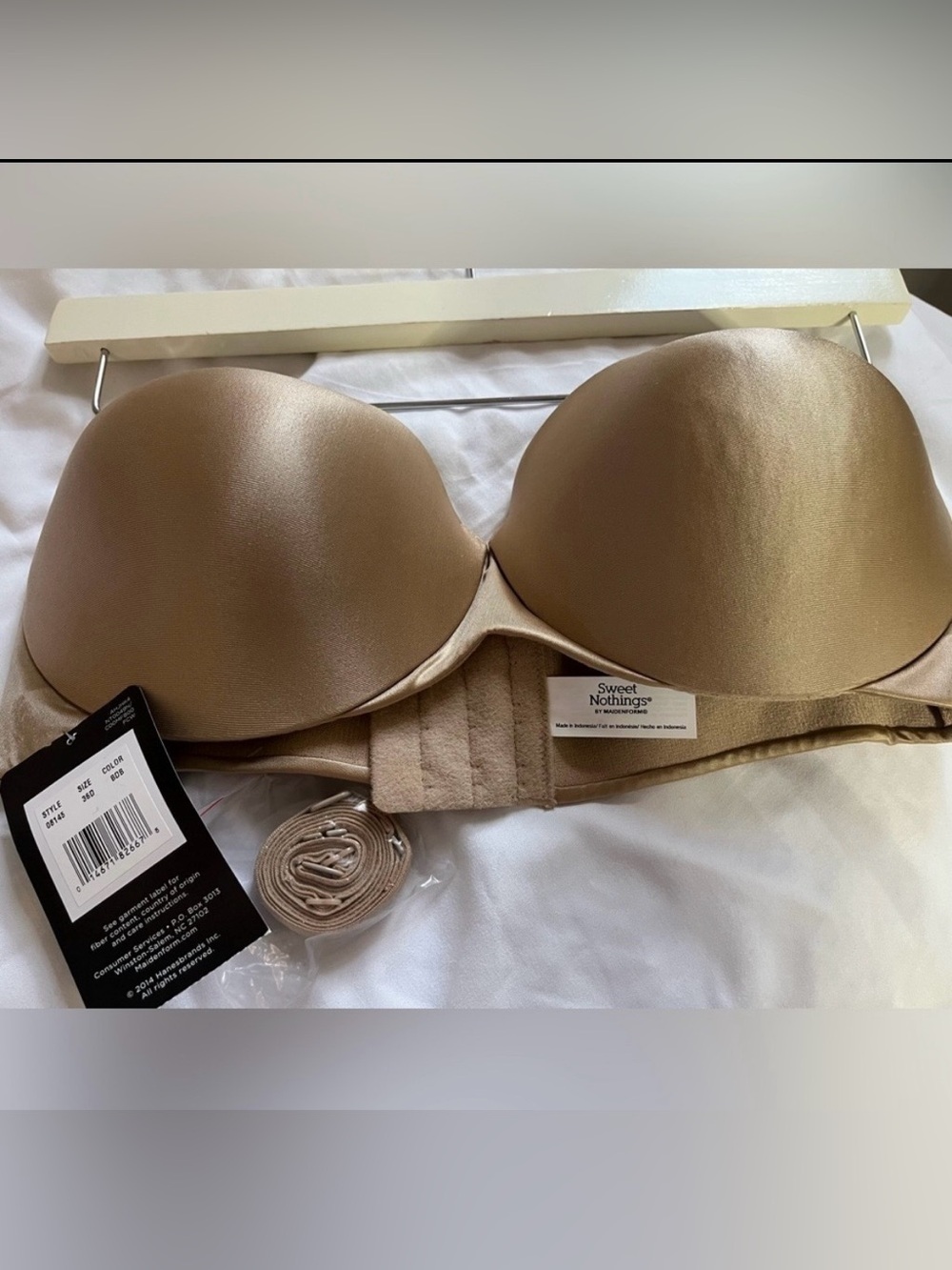 Maidenform Sweet Nothings Strapless Push-Up Bra 36D Nude